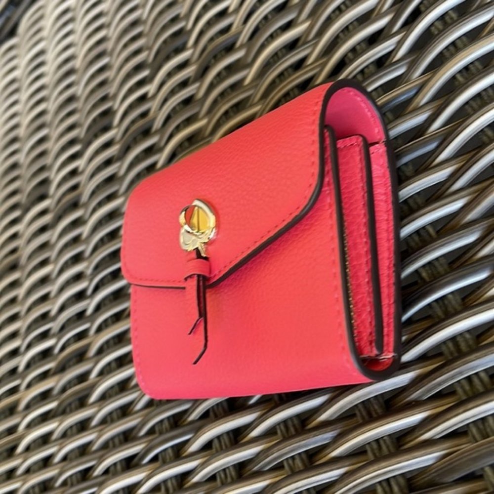 Kate Spade Marti Small Flap Wallet Dark Watermelon - Picture 5 of 16